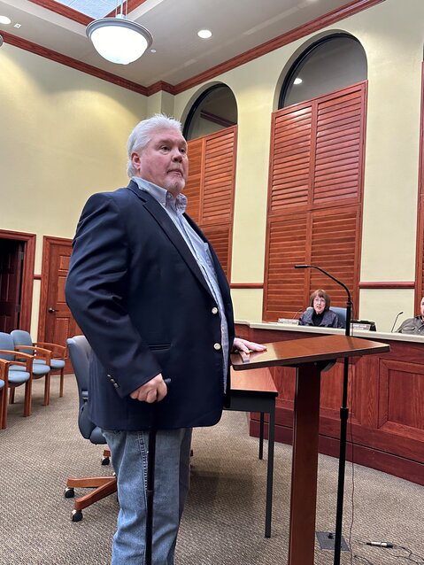 MAKING his voice heard before the Clinton City Council, Don Palmgren cited his concern regarding a billiard and ale establishment being located near his home and a new playground.