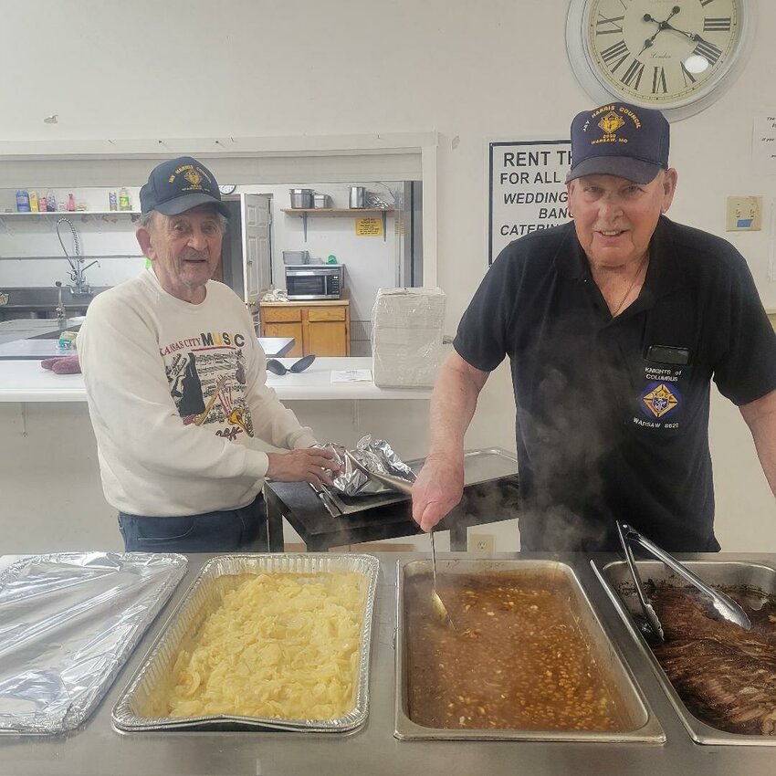 MAKING A DIFFERENCE in the community, Steve Garcia and Howard Sullentrop are members of the Knights Of Columbus in Warsaw. The organization hosts multiple events including fish fry’s and a shrimp boil to raise funds for worthwhile causes.