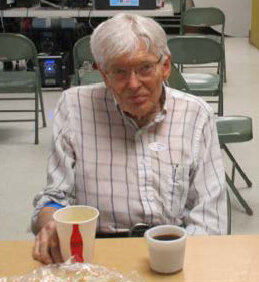 Rodney Wesner enjoyed a snack after donating his 256th pint of blood at the March 13 Windsor Community Blood Drive for which he received a 32-gallon pin.