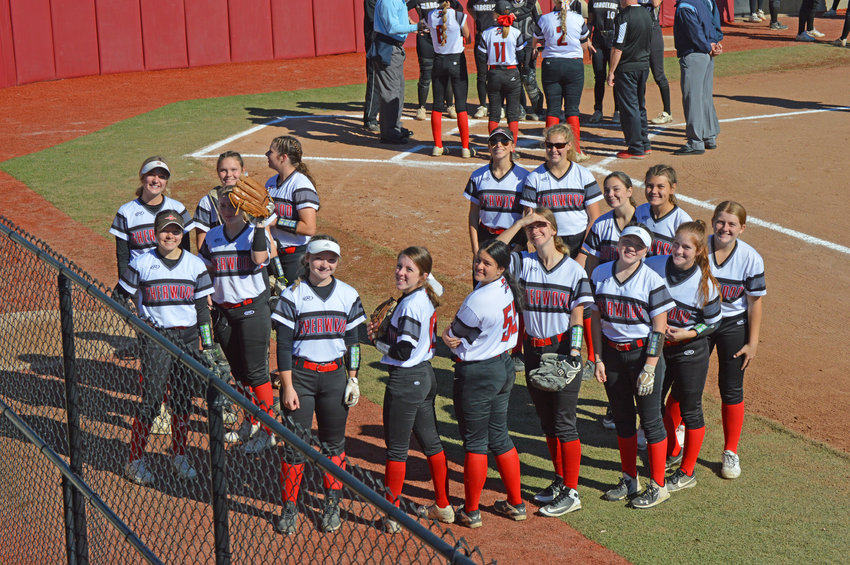 THE LADY MARKSMEN right before the State Championship game on Saturday, Oct. 30 in Springfield.