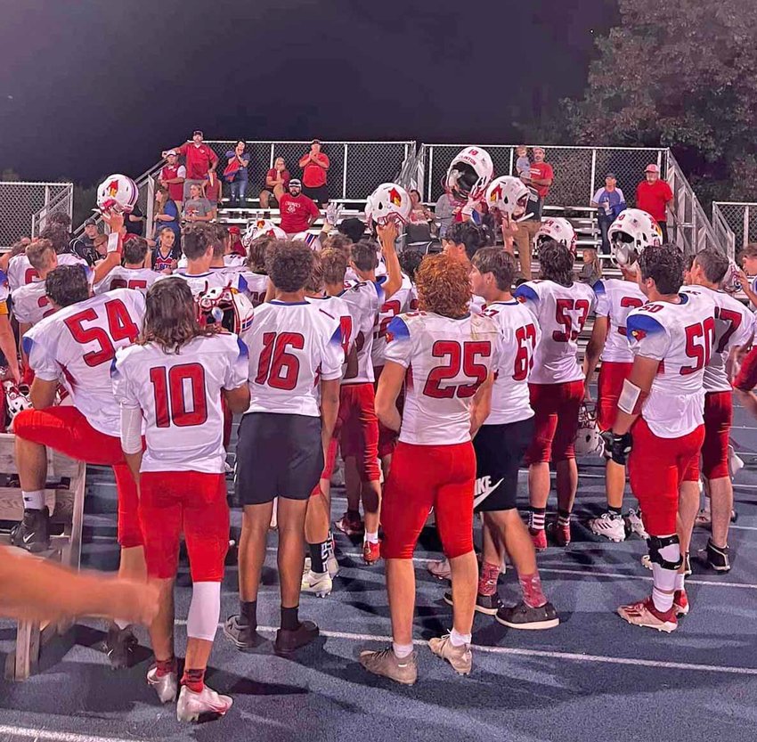 DESPITE THE OUTCOME, Cardinals players never forget to recognize and respect their faithful fans, like they did last Friday night in Holden.