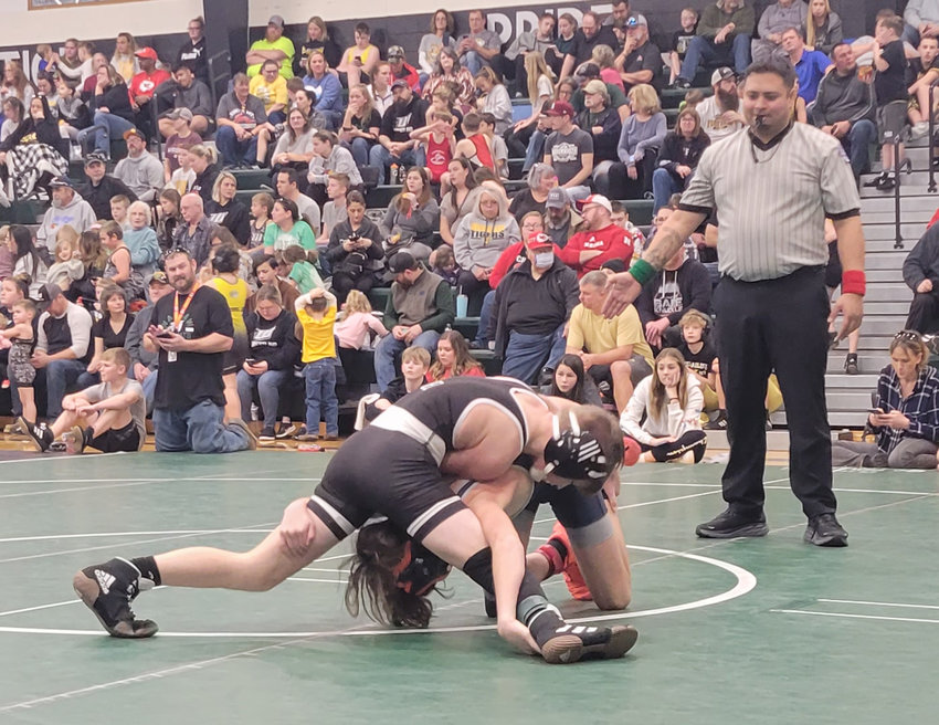 BLOOD, SWEAT AND (PLENTY OF) TEARS were shed at the Warsaw Youth Wrestling Tournament on Sunday.  The Wildcats Easton Bagley, a 6th grader at John Boise Middle School, was among many who made the podium after wins like this one, a 9-7 decision over his opponent from Moberly.
