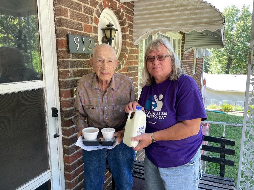 A VITAL RESOURCE for  veterans, the Warsaw Senior Center delivers meals to veterans including well known Warsaw resident Arnold Spry. Dori Gemes delivered lunch and fresh milk to Mr. Spry on Tuesday, which happened to be his 89th birthday.
