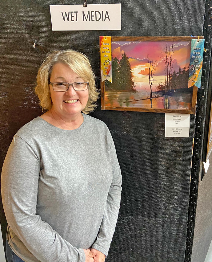 TAKING THE TOP SPOT for &ldquo;Best In Show&rdquo;, Lori Gilmore was recognized for her artistry at the second annual Benton County Art Walk held in Warsaw.