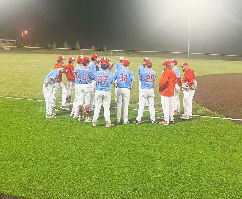 GIVING IT ALL THEY GOT, Clinton baseball recently succumbed to Pleasant Hill in the Class 4 District 12 semifinals, 18-3.  The Cardinals finished their 2023 campaign with an overall record of 8-22.