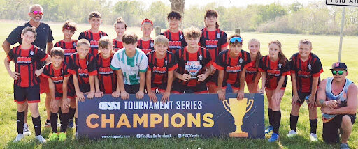 MEMBERS AND STAFF of the Revolution FC United soccer club of Clinton recently completed a stellar 15-1 season, including taking the championship of the 2023 Nutmeg KC Tournament.  The team is coached by Jason Goth.