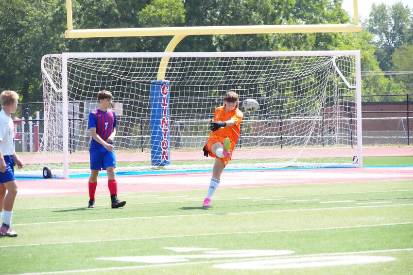 THE CARDINALS DEFENSE, led by sophomore goalkeeper Landon Robinson, has been superb in recent matches. Robinson pooched the ball out of the backfield in a 2-1 home loss to St. Paul's during the Clinton Cup Invitational Tournament last Saturday.