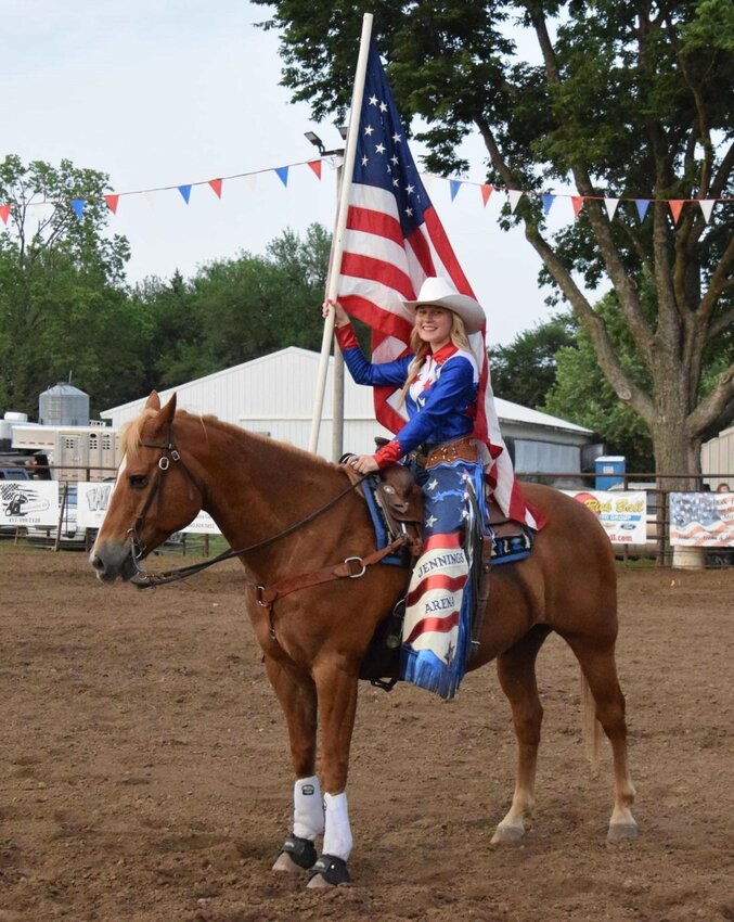 MANAGING TIME is crucial for Cole Camp's Gracie Thompson, who is not only involved in many sports and activities at CCHS, but she is also the team captain for the Jennings Arena Patriot Riders.