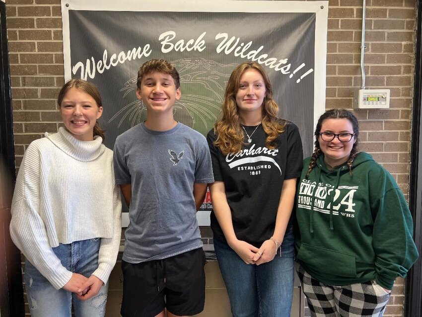 WARSAW HIGH SCHOOL is proud to announce their Students of the Month for October!  They include: Aleanah Yoder, freshman; Brayden Henderson, sophomore; Carly Price, junior and Lovlie Haidusek, senior.