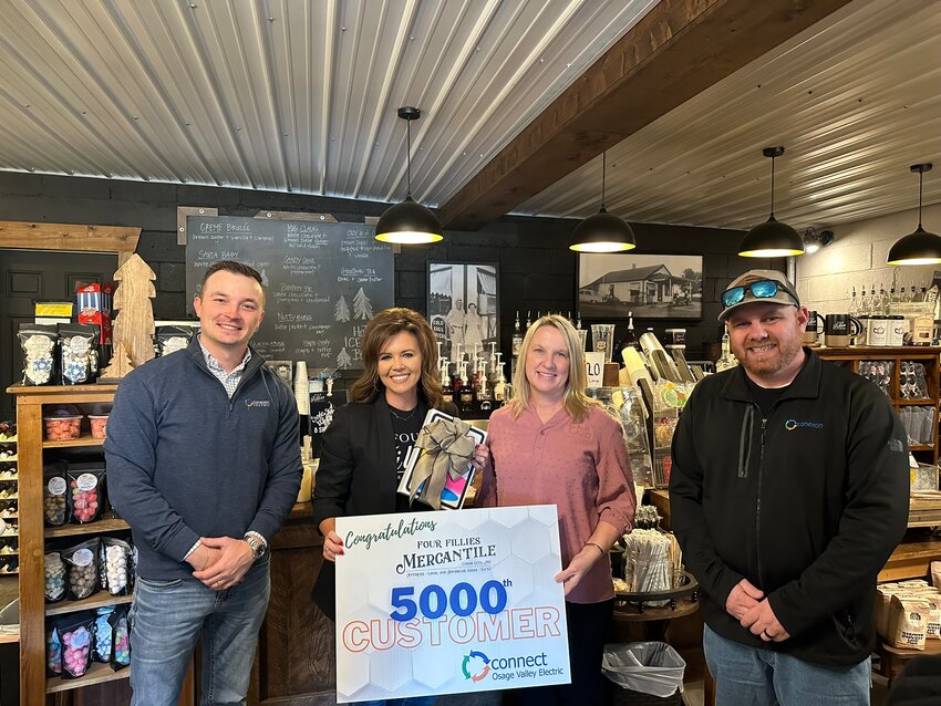 Four Fillies Mercantile in Lowry City became the 5,000th subscriber.
