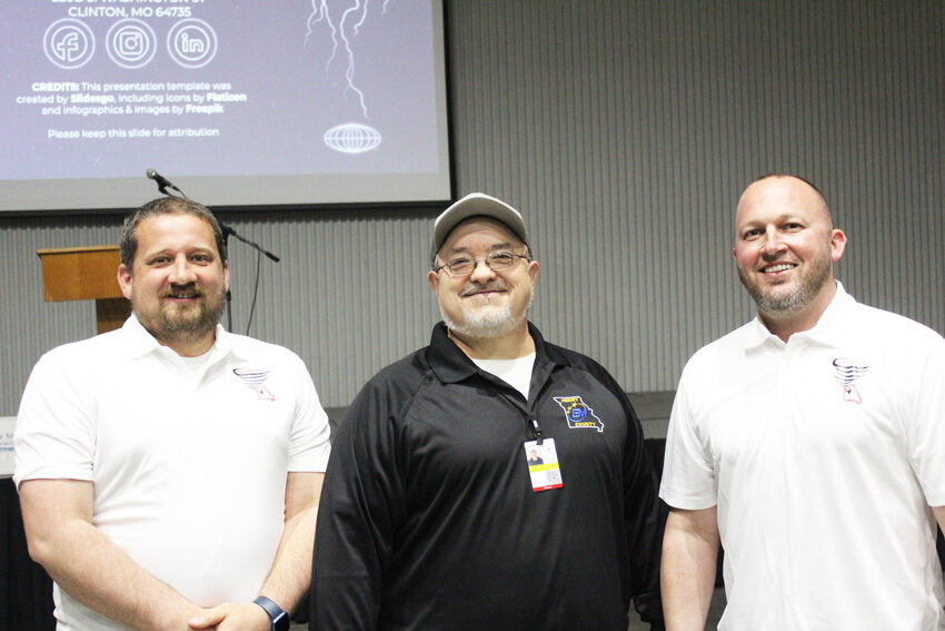 MAKING SENSE OUT OF METEOROLOGY, Jim &ldquo;Subby&rdquo; Sublette hosted a seminar at the Benson Center during Weather Preparedness Week. Levi Schrock and Isaac Wilson spoke with Subby at the event.