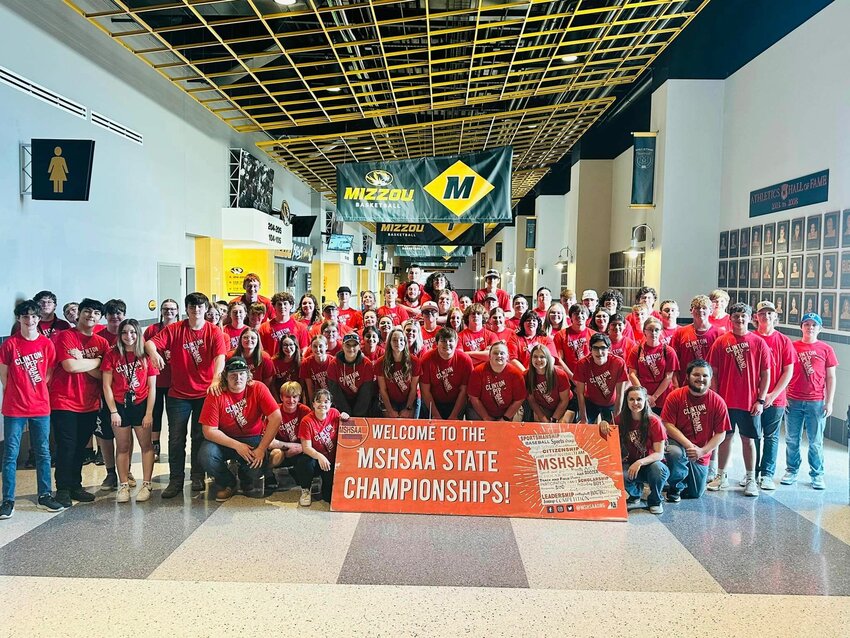 THE CLINTON PRIDE PEP BAND represented the Cardinals with excellence at the MSHSAA basketball state championships over the weekend! The group auditioned and was selected as the pep band to perform at the event.