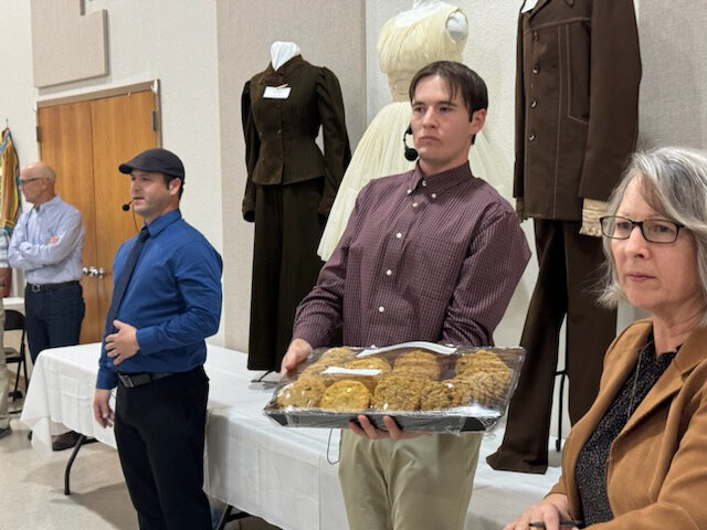 A NIGHT TO REMEMBER, the Benton County Historical Society held their annual benefit dinner that included an auction where items were sold by Laramie Drenon, Cooper Smallwood and Linda Drenon.