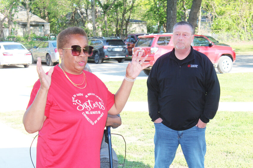CELEBRATING A STORIED HISTORY and major improvements, Rita White described the fun she and her family, friends and neighbors had during Emancipation celebrations held at Hurt Park from 1987 to 2014. White was among those attending a ribbon cutting celebration to mark the facilities renovation.