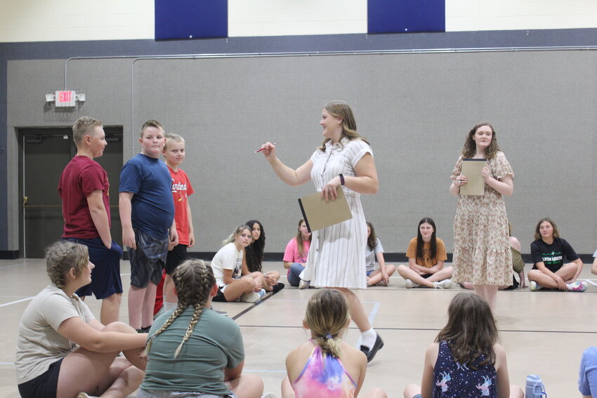 THE CURTAIN goes up on July 27 at the Clinton High School Performing Arts Center for Treasure Island. Tour Director Susie Hankins and Amber Gantt held auditions for the production at Clinton Methodist Church.