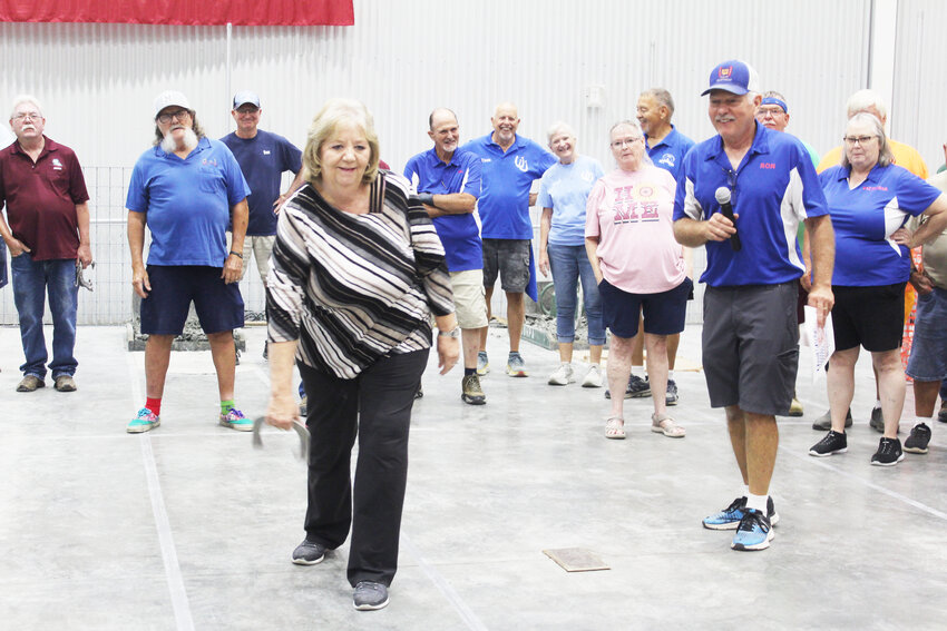 RINGERS AND DINGERS, Clinton Mayor Carla Moberly officially opened the MOHPA State Tournament at the Benson Center.