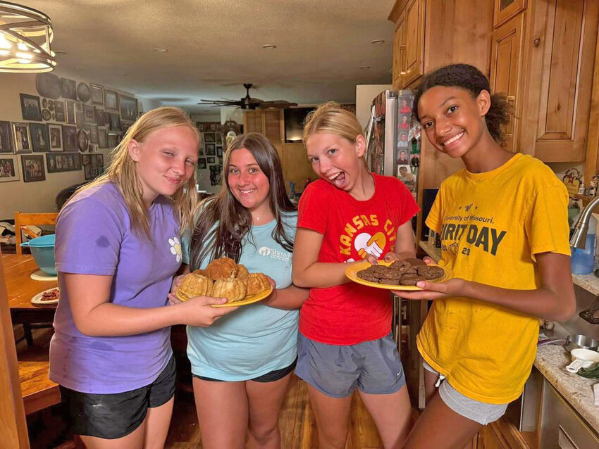 4H WEEK will kickoff on October 7, welcoming new members and planning projects for the upcoming year. All-Arounders 4Hers Alyssa Boyd, Lexi Wynn, Amelia Roberts and Addison Hill  baked for a recent fundraiser.