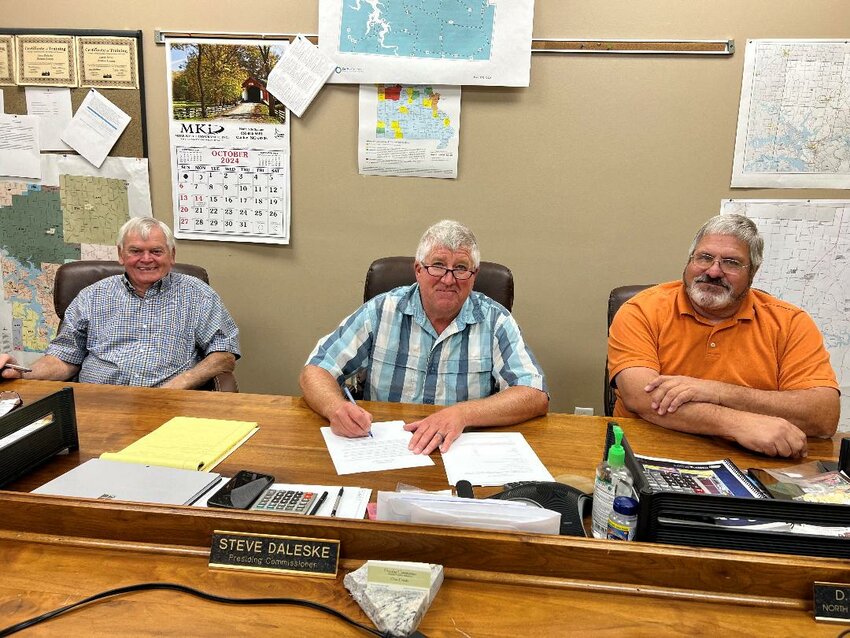 NATIONAL 4-H WEEK was proclaimed to be October 6-12, 2024 throughout Benton County by an official signing by county commissioners. Those doing the honor included: Southside Commissioner Larry Berry, County Commissioner Steve Daleske and Northside Commissioner Scott Harms.