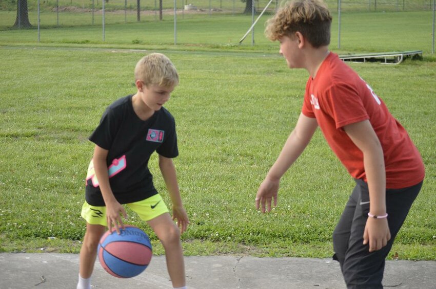 The next Jackson Beaman or Boone Kroenke? Grade schooler Jack Dunkin was found on the playground Friday evening in Lincoln playing some basketball with his buddies. The next big thing? Only time will tell.