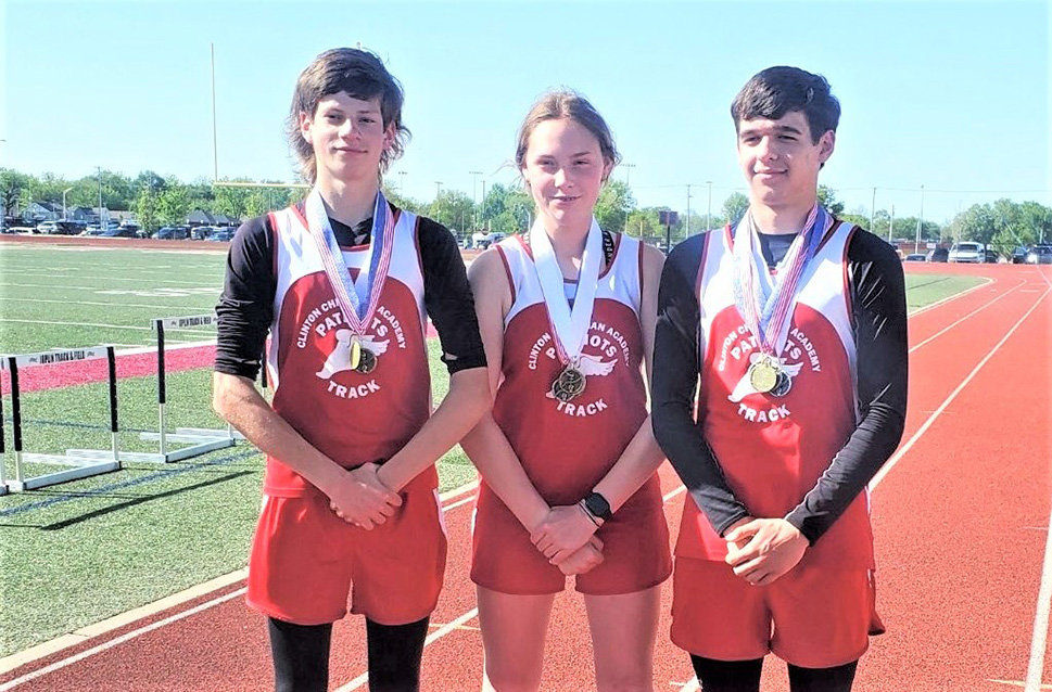 CCA's Corban Dody, Clara Hyke and Jared Wisniewski earned All-Conference honors  (MO-Kan Conference) this season, but also coveted All-State recognition which they picked up at the 2022 MCSAA State Meet.