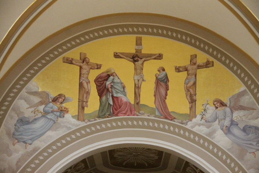 PHOTOS: Crucifixion mural in St. Joseph Church in Westphalia | The ...