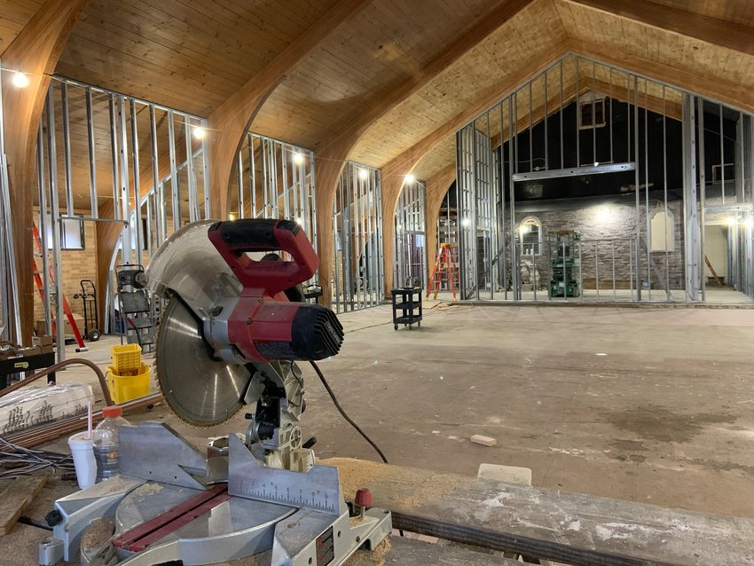 Work progresses on transforming the former La Salette Seminary chapel and gymnasium in Jefferson City into a headquarters and state-of-the-art hub for services for Catholic Charities of Central and Northern Missouri.