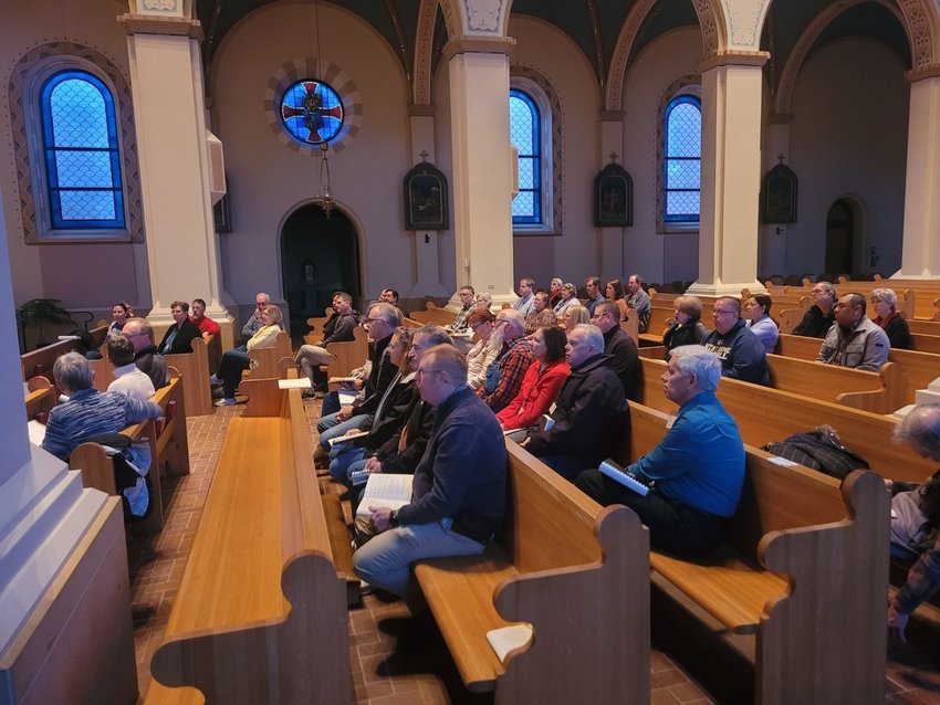 The current group of men who are discerning a possible calling to the diaconate gather with their wives and several deacon couples for a three-day retreat at Con&not;ception Abbey in northwestern Missouri.