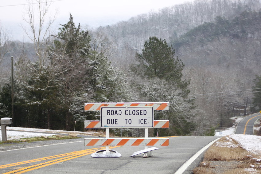 Ga. Hwy. 52 at Fort Mountain was still closed as  of Tuesday morning.
