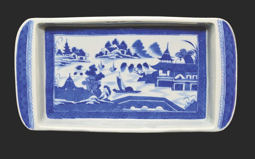This is a Canton bulb tray that was used to force bulbs or plant a Bonsai.