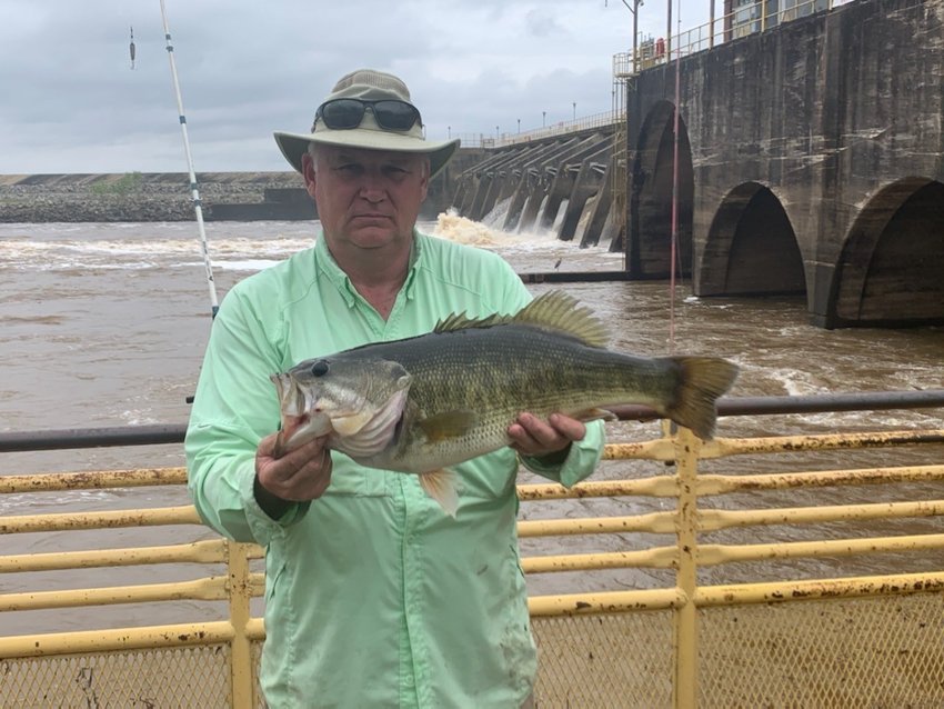Clark Wheeler of Arabi with his record shoal bass caught on the Flint River.