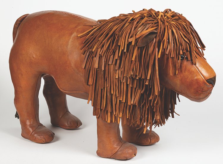 This Dimitri Omersa lion footstool auctioned at a Jeffrey Evans &amp; Associates sale for $3,159. Other animals have sold at auction for $1,000 to $5,000.
