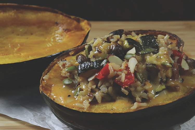 Use leftover veggies for this sweet or savory squash
