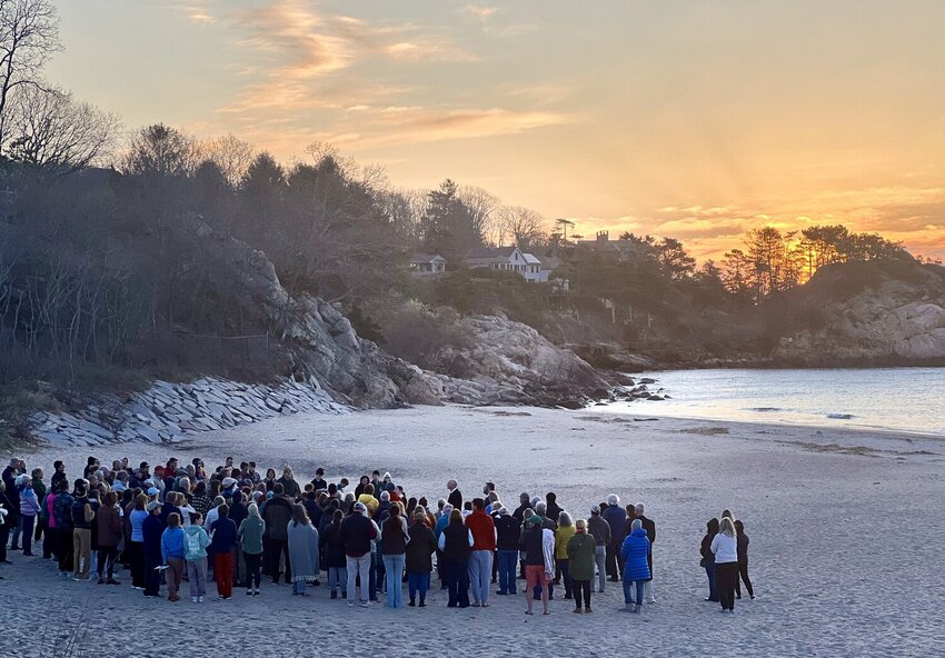 Sunrise Service Sunday morning, April 20, Singing Beach.