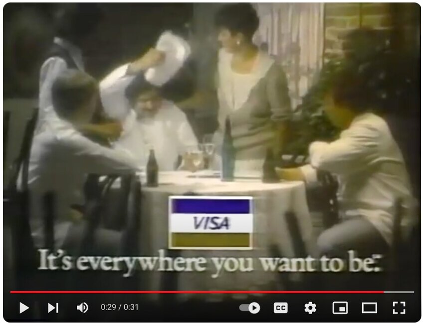 Beverly Farms resident and chef Rosalie Harrington way back in 1985, when her restaurant Rosalie’s in Marblehead was featured in a Super Bowl XIX commercial for Visa credit card.