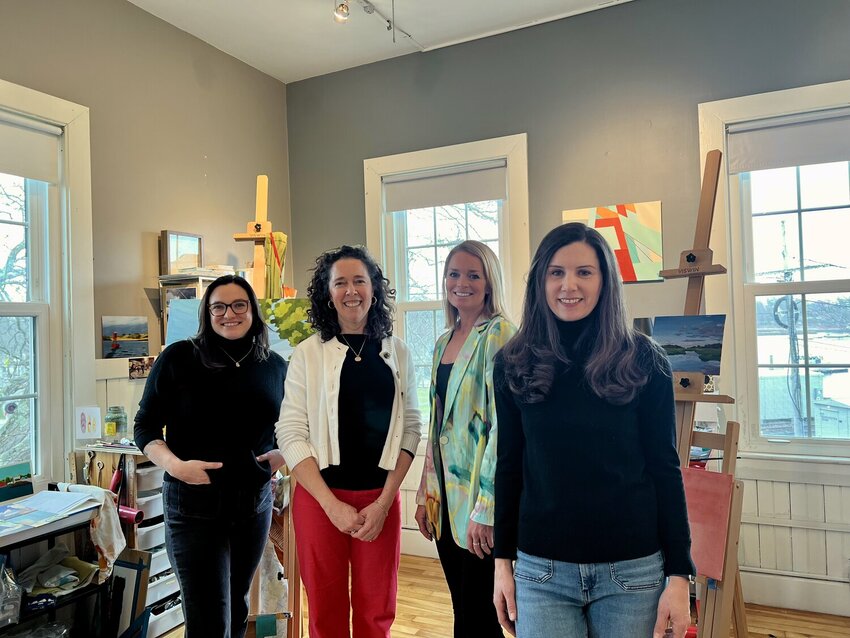 Founders of Beach Street Studios & Gallery in Manchester.  From left, Sarah Chamberlain, Kat Chzranowski, Courtney Kelly, and Kate Taylor.