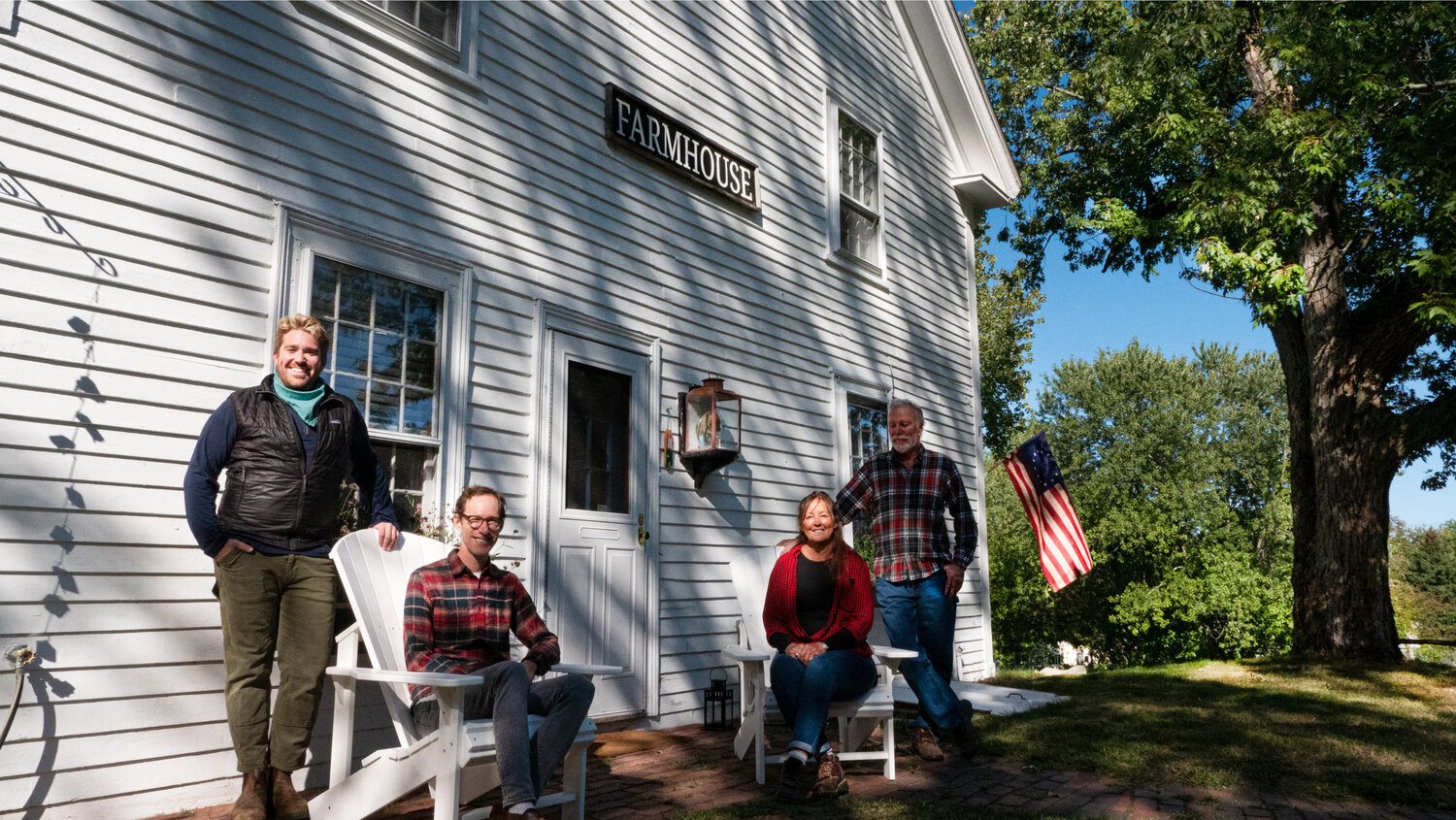 Cedar Hill Farm was in the Ginn family since 1958, and deciding to sell was a hard decision.  Luckily, they met just the right buyers.  From left, Justin O’Keefe Kane, Drew Godfrey, Jayne Ginn and Michael Ginn.