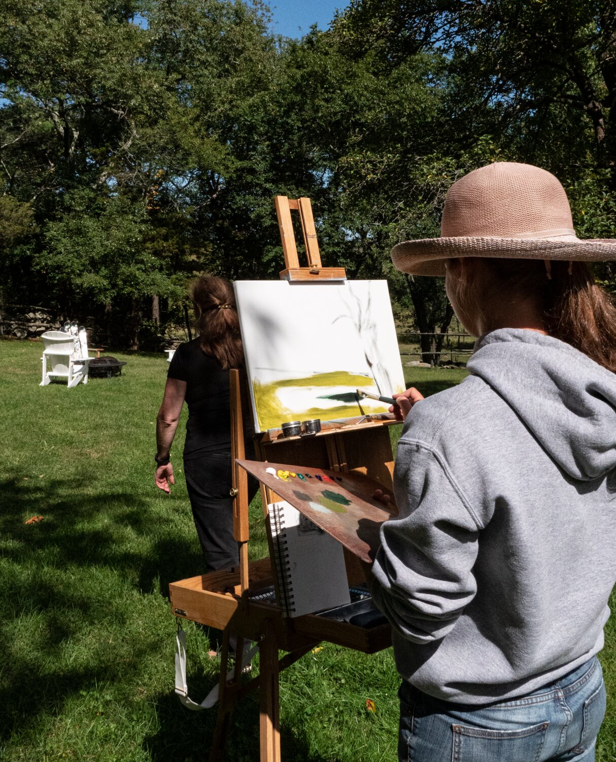 Cedar Hill Farm hosted a daylong workshop for students a month ago with known plein air artist Norma Torti.