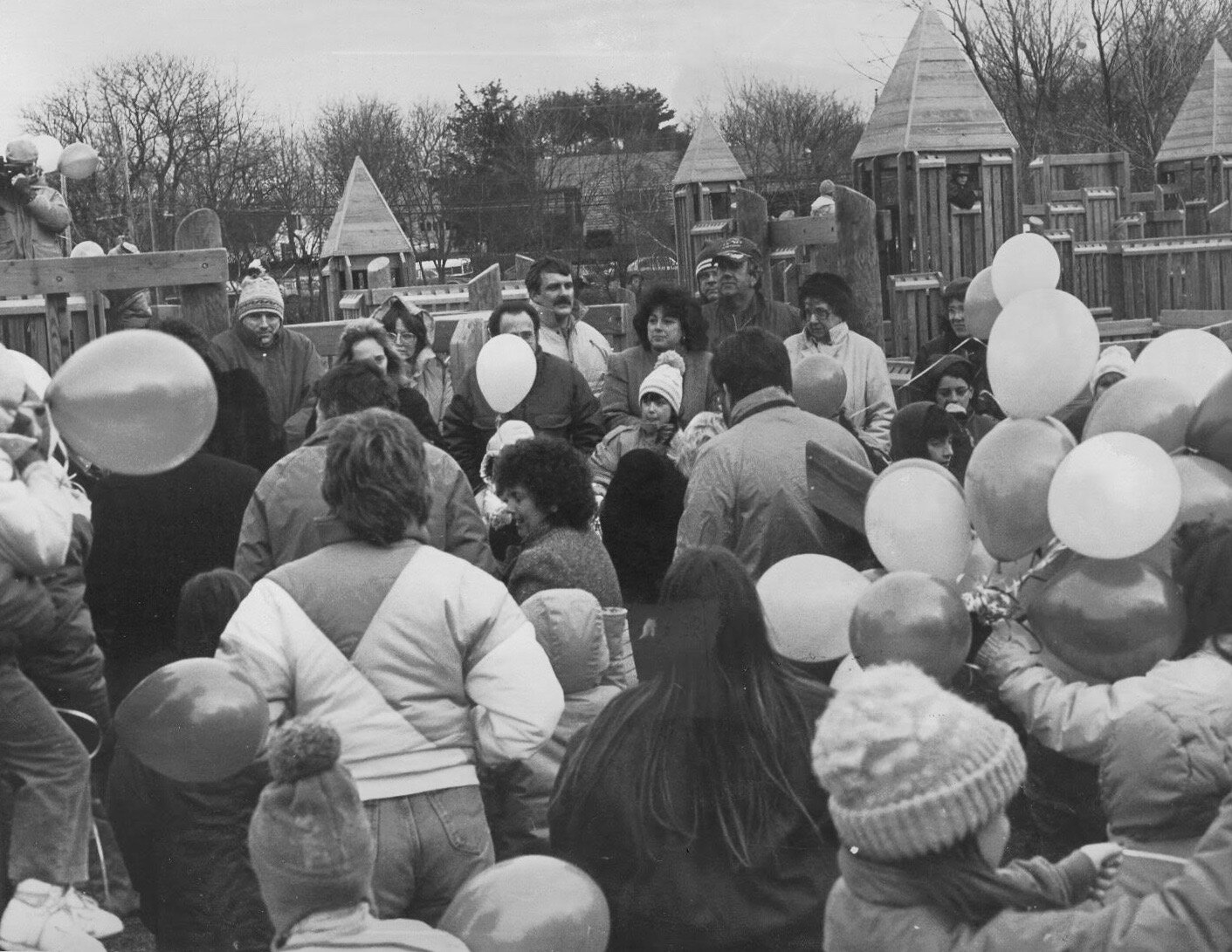 Back in 1987, the feeling in the air was “jubilance after community members worked tirelessly over five days in the rain to build a community play structure, the Eagle’s Nest. 