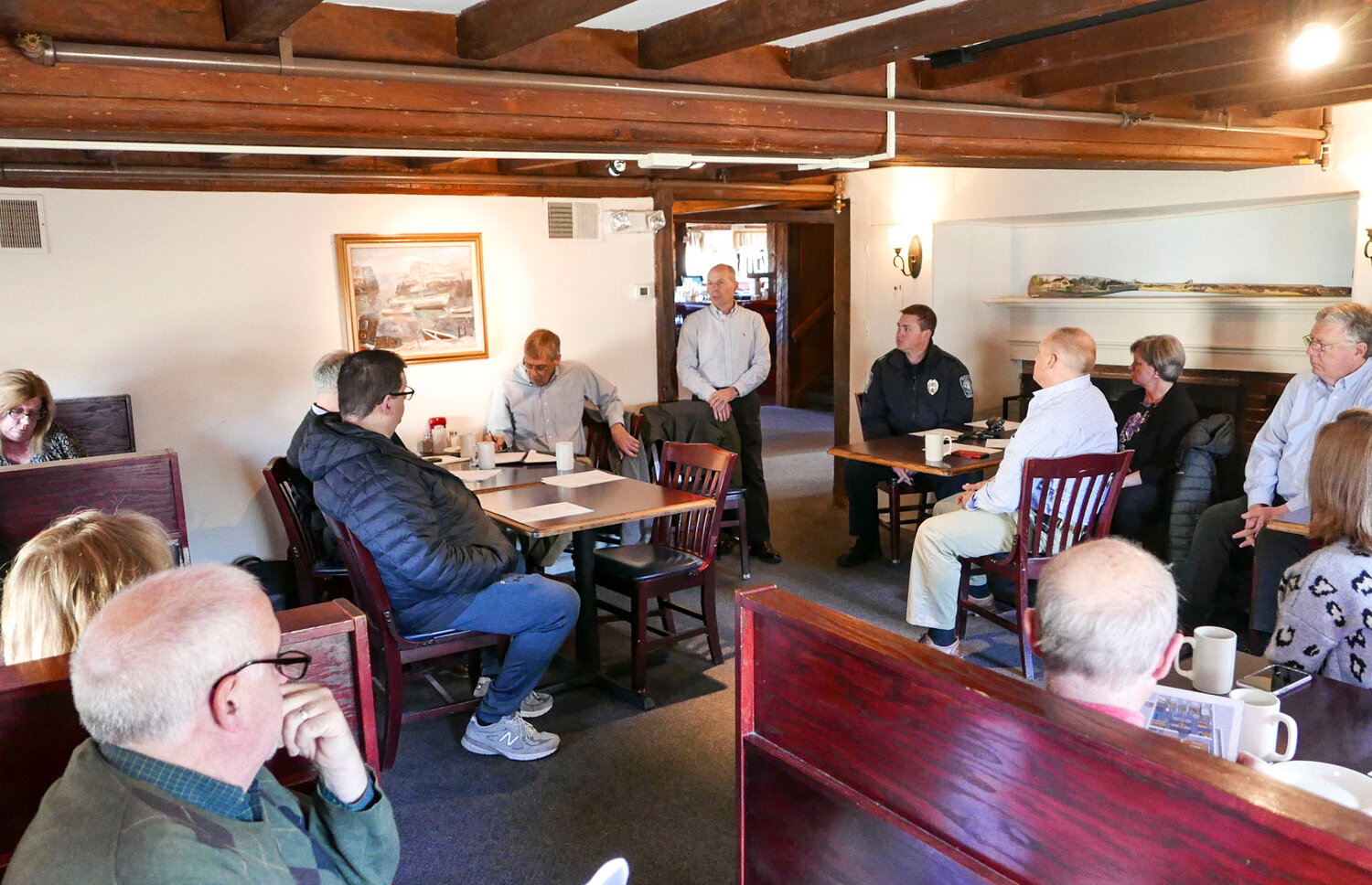 Essex Town Administrator Brendhan Zubricki updated business owners and residents at this week’s quarterly Cape Ann Chamber of Commerce Essex Division meeting at the Windward Grille.
