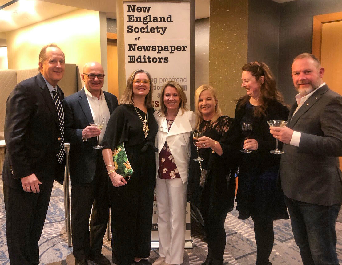 The little engine that could! The Manchester Cricket team at the New England Newspaper Association 2020 Awards Gala, where the paper took home three awards for design, photography and general website excellence.