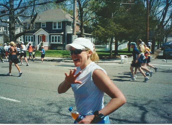 16 years ago, DeSimone runs the 2008 Boston Marathon.