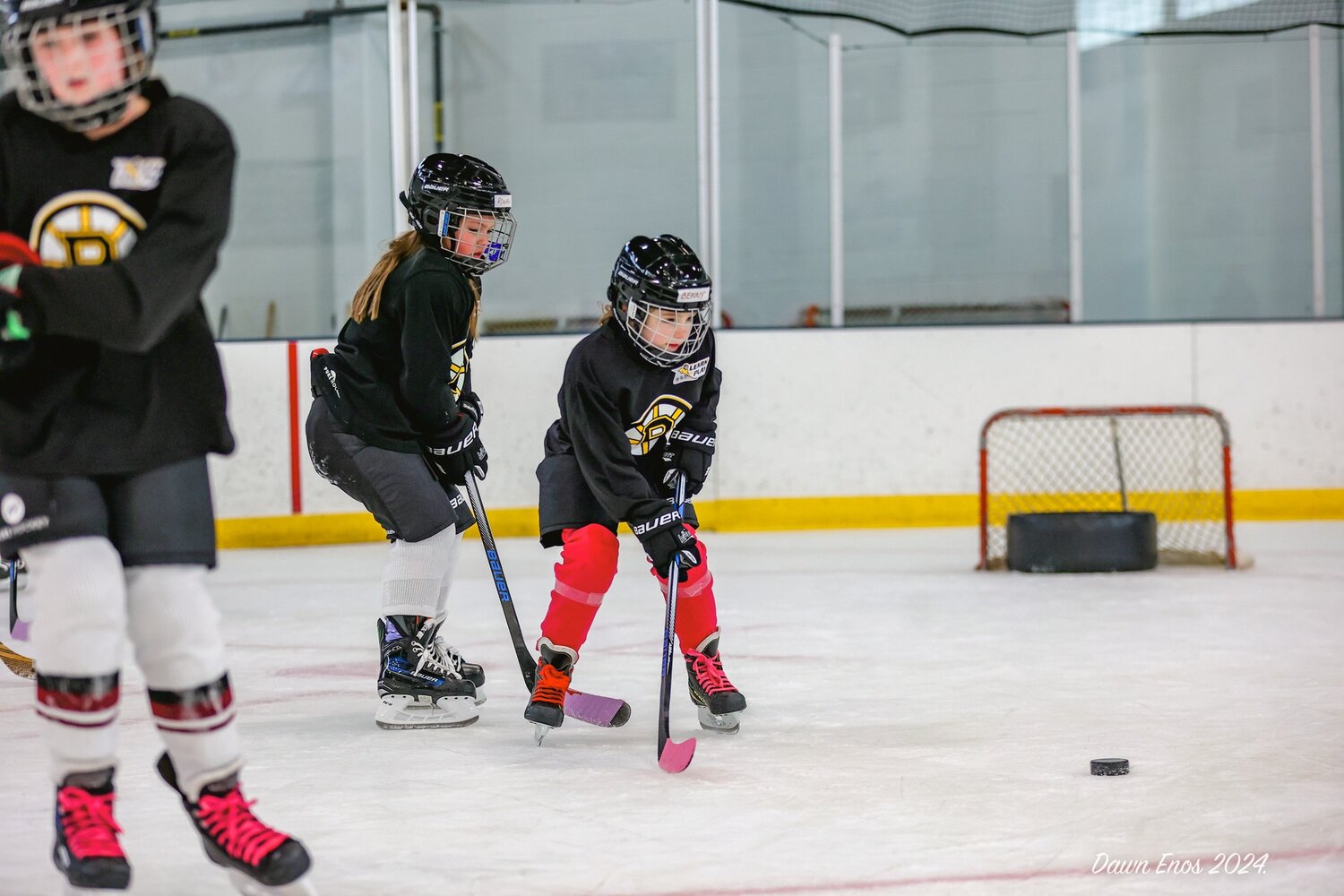 Benny Mangini from Manchester takes to the ice at the O’Maley School in Gloucester last week.