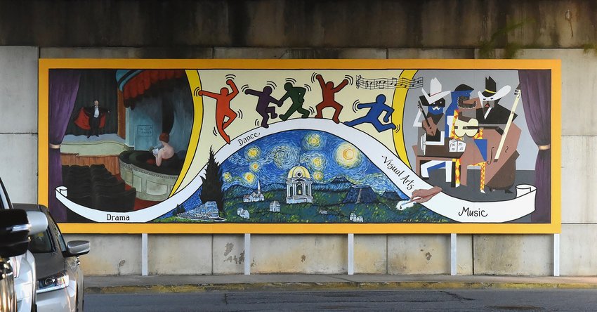 Coordinated by the Art in Bartow Visual Arts Committee, the 8-foot-by-24-foot acrylic painting is displayed underneath Cartersville&rsquo;s Church Street Bridge.