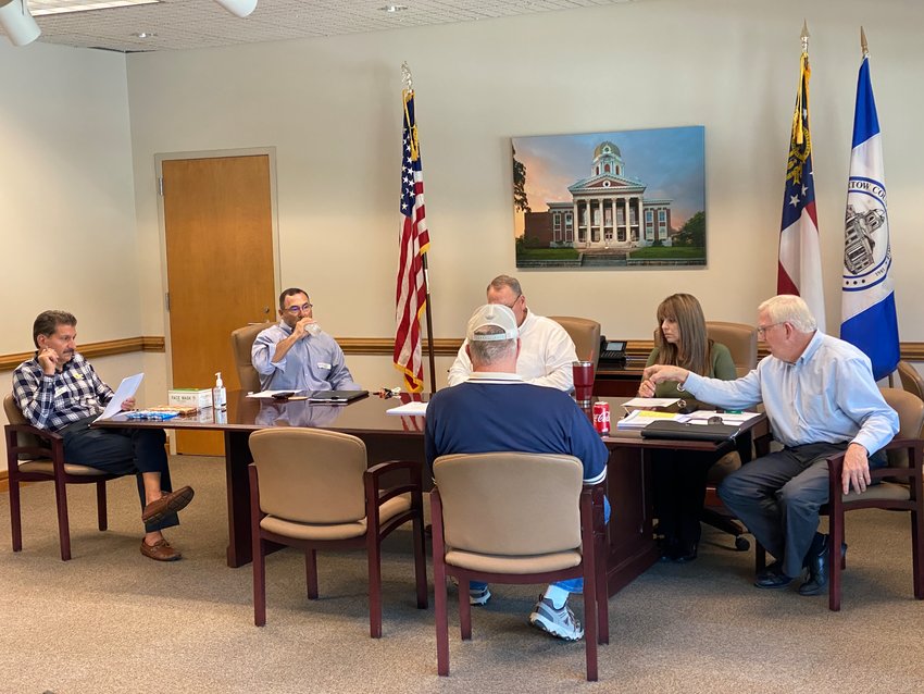 Members of the Cartersville-Bartow Metropolitan Planning Organization's Policy Committee gather for last week's public meeting.