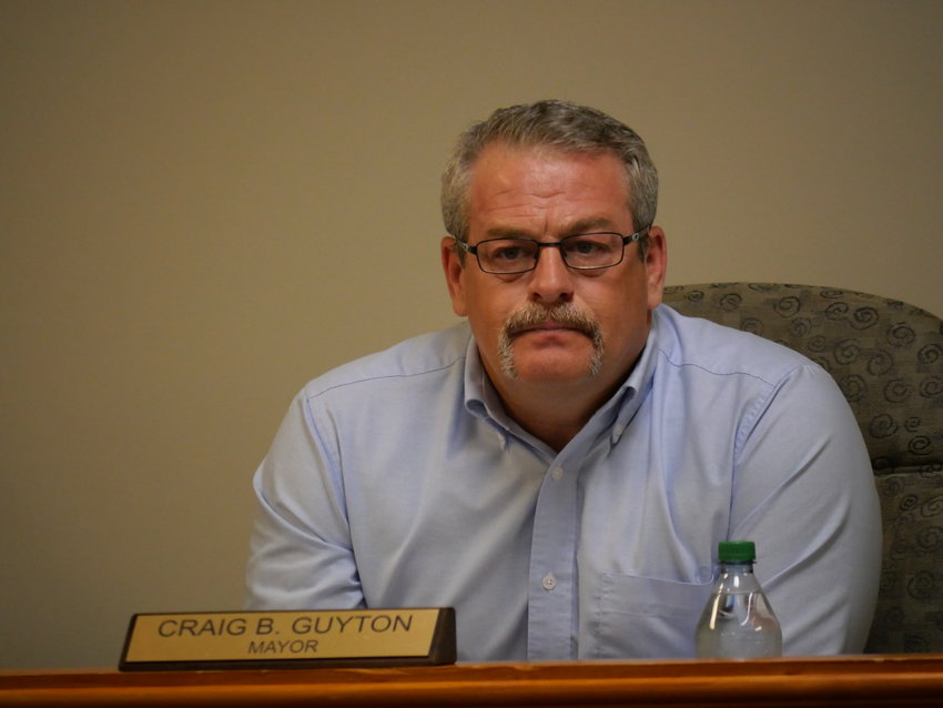 Euharlee Mayor Craig Guyton at a June 7 public meeting.