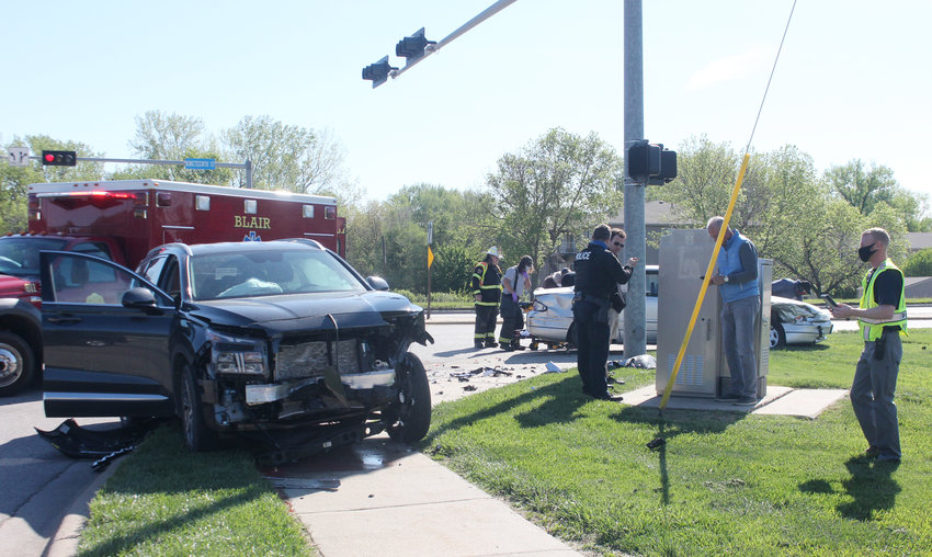Blair police and Blair Rescue responded to a two-vehicle accident at the intersection of 19th and Wright streets on Tuesday morning. One person was transported to Memorial Community Hospital and Health System.