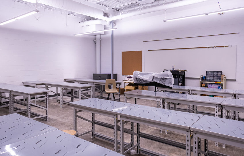 The drafting and computer lab will include double monitors at each table for students to use.