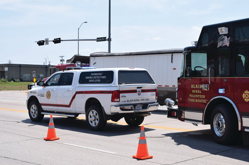 Blair police, Washington County sheriff's deputies, Nebraska State Patrol and Blair Fire and Rescue responded to a two-vehicle accident Tuesday at 10th and Washington streets. A pickup truck struck the rear of a semi-tractor trailer. The driver of the truck was pronounced dead at the scene. Names are being withheld pending notification of family.