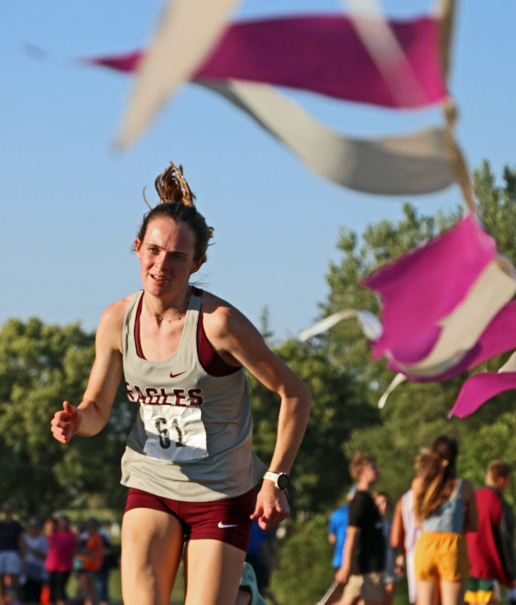Arlington's Keelianne Green finishes off her race win Thursday during the Blair XC Invitational.