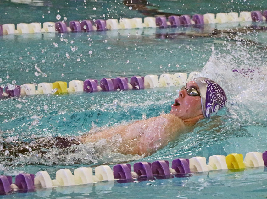 Blair's Clayten Roth, 17, competes Saturday at the YMCA.